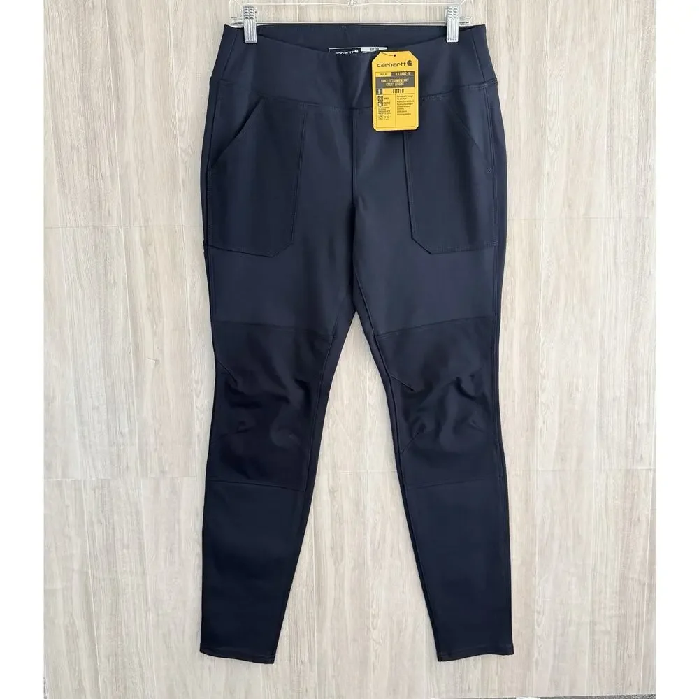 Carhartt Utility Leggings Womens Size Large Force Fitted Midweight Navy New NWT - Picture 1 of 11